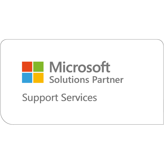 Microsoft Support Services Partner Designation Badge (Square)
