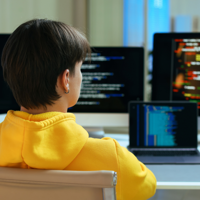 Vibe Coding - person creating code on computer