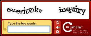 recaptcha spam filter example