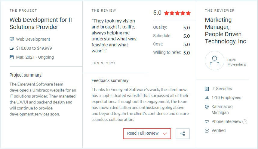 Review of Emergent Software by People Driven Technology