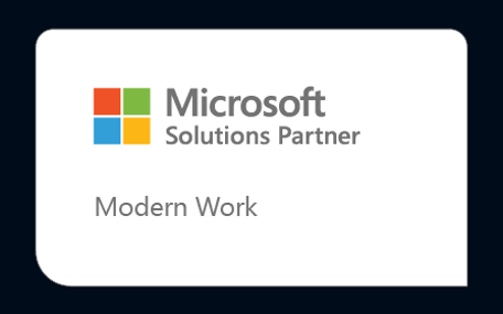 Microsoft Modern Work Partner Designation Badge with blue background