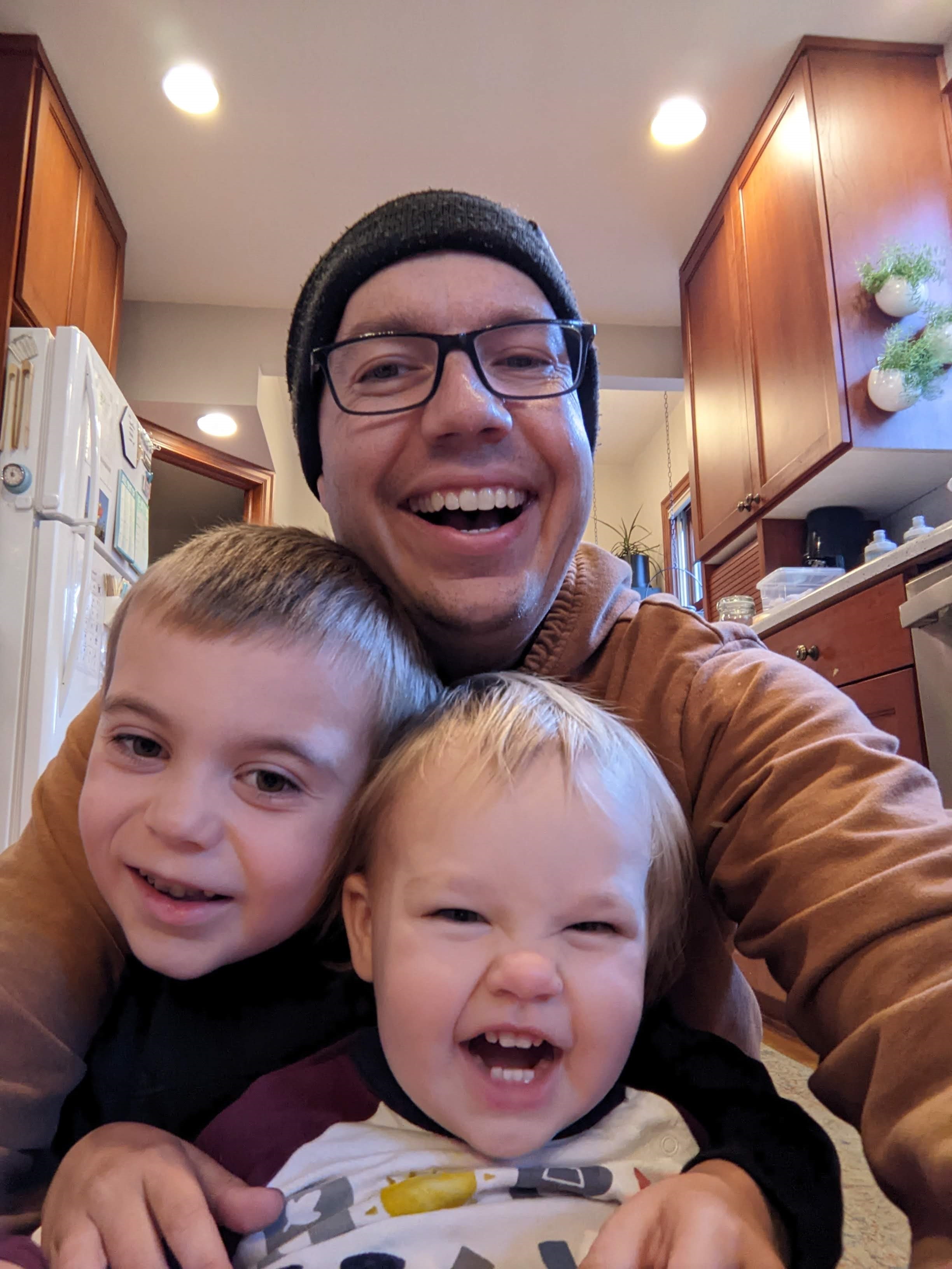 Mike Allen and his kids