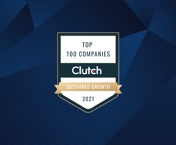 Clutch Top 100 Top Companies for Sustained Growth 2021