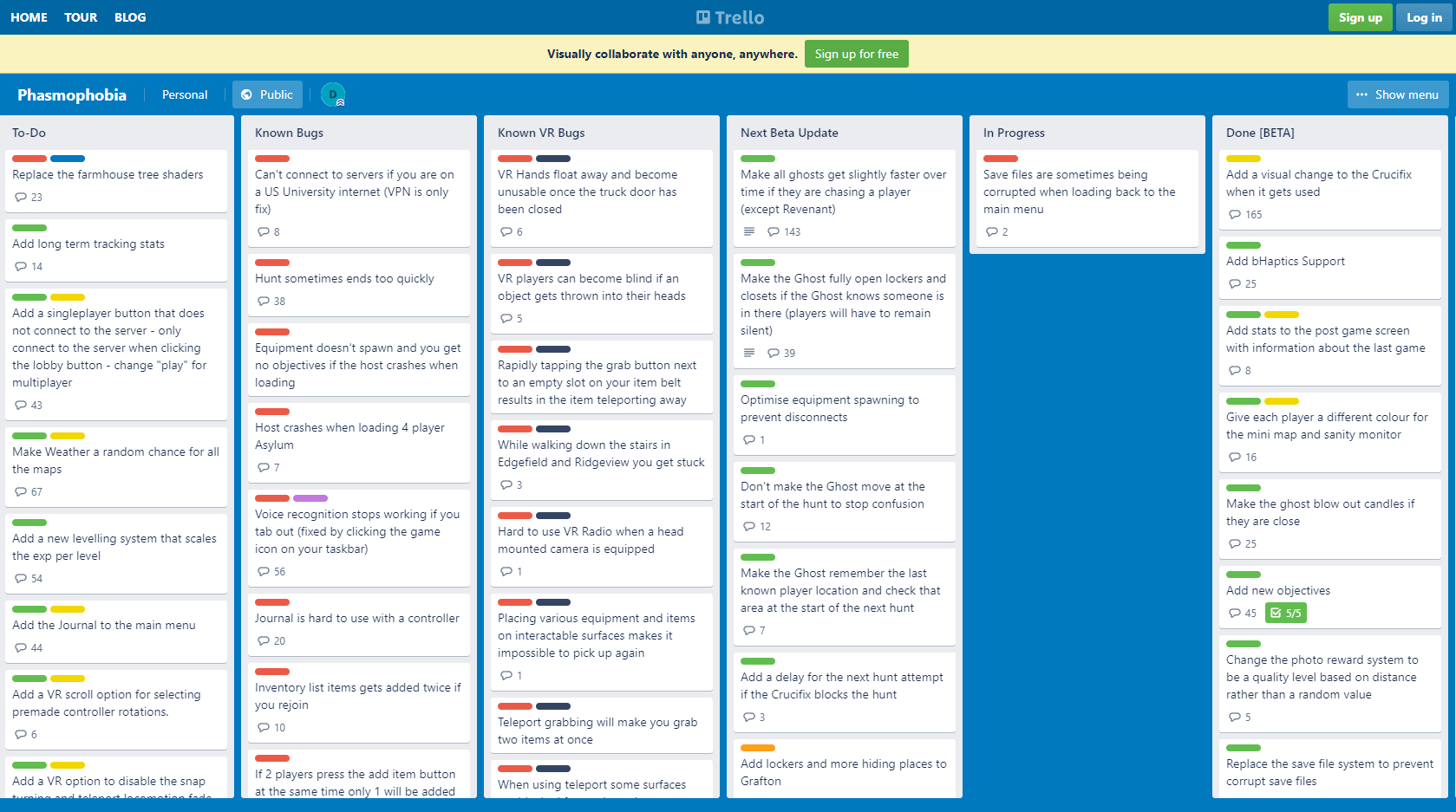 product development with phasmophobia